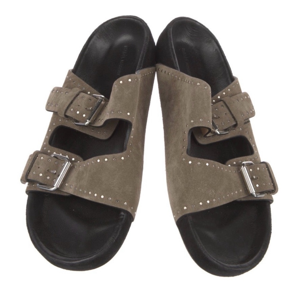 Isabel Marant Suede Studed Sandals. Neutral Color - Picture 3 of 6